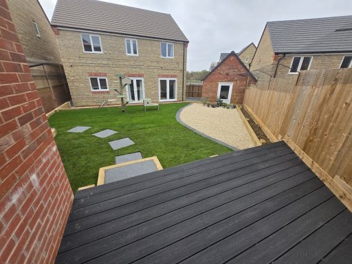 A small decking area